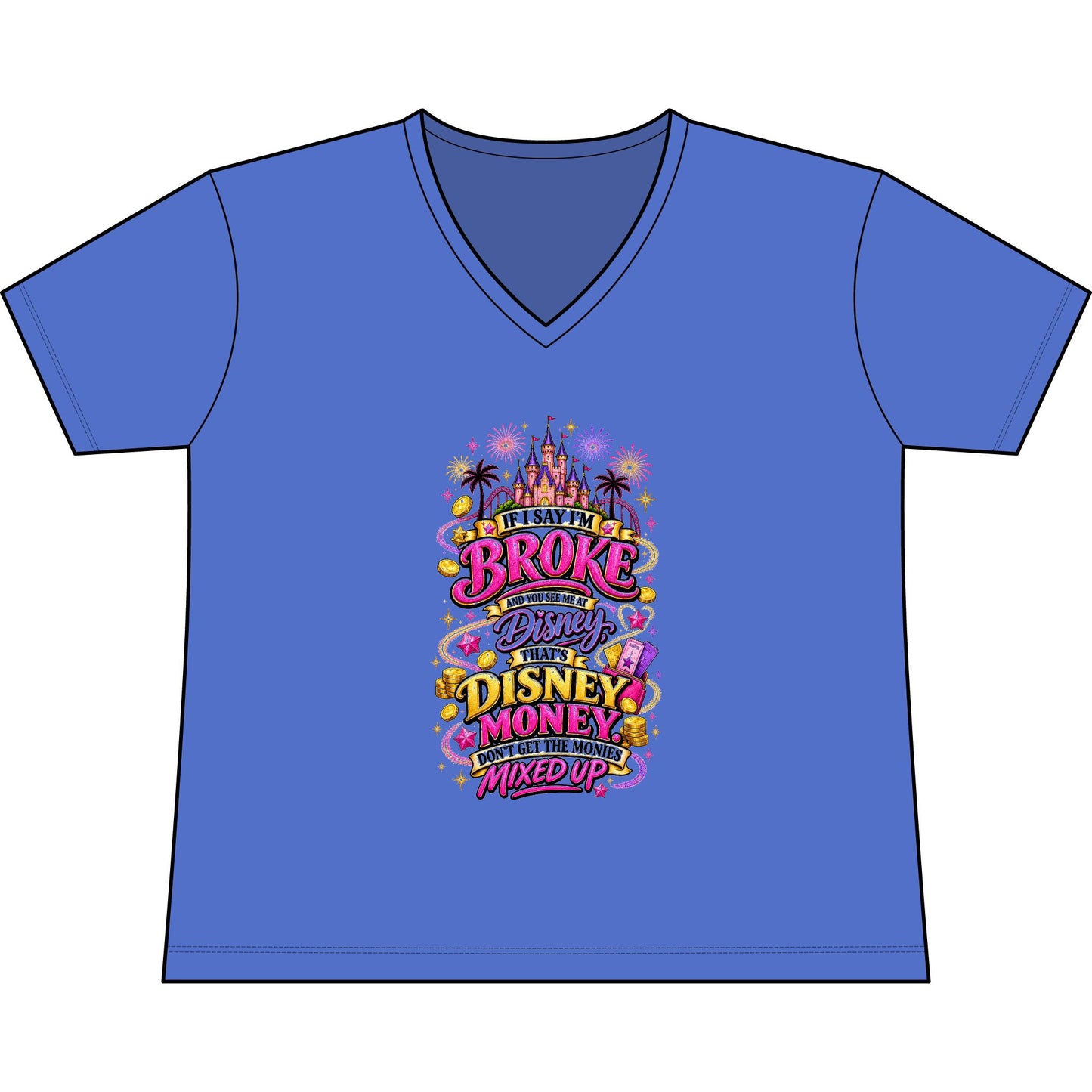 Disney Vacation Tee — "The Magic Can't" V‑Neck