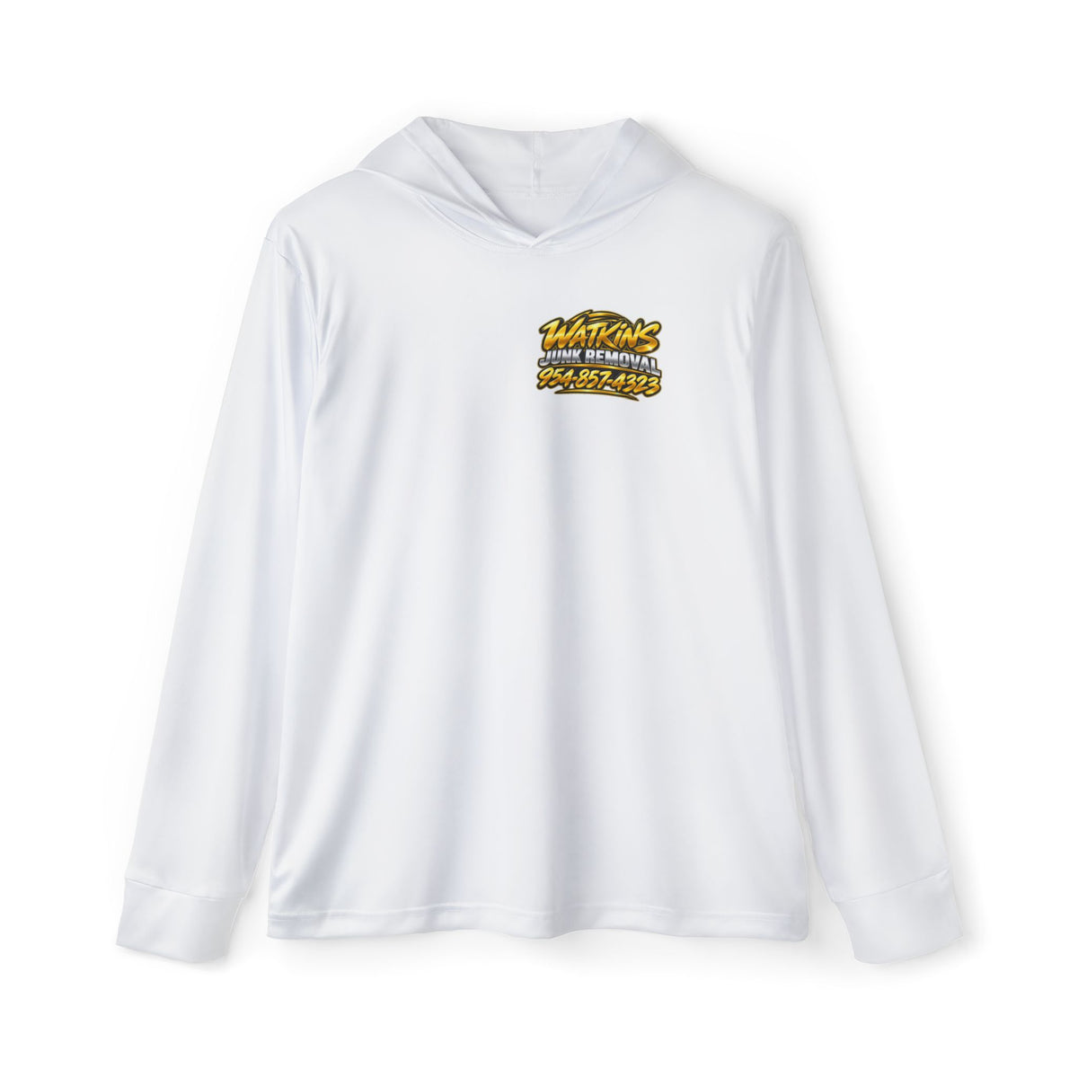 Custom Logo Hoodie — Men’s Sports Warmup Hoodie with Phone Number