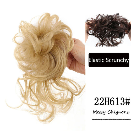 Synthetic Messy Curly Claw Hair Bun Chignon Hair Extensions Scrunchy - Getmgirlzworld Shop