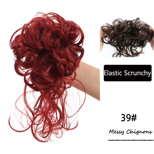 Synthetic Messy Curly Claw Hair Bun Chignon Hair Extensions Scrunchy - Getmgirlzworld Shop