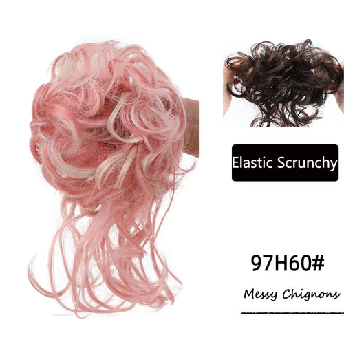 Synthetic Messy Curly Claw Hair Bun Chignon Hair Extensions Scrunchy - Getmgirlzworld Shop