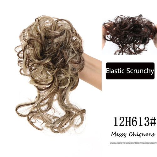 Synthetic Messy Curly Claw Hair Bun Chignon Hair Extensions Scrunchy - Getmgirlzworld Shop