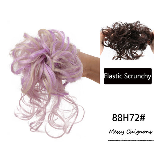 Synthetic Messy Curly Claw Hair Bun Chignon Hair Extensions Scrunchy - Getmgirlzworld Shop