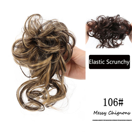 Synthetic Messy Curly Claw Hair Bun Chignon Hair Extensions Scrunchy - Getmgirlzworld Shop