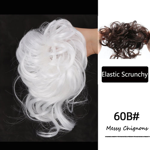 Synthetic Messy Curly Claw Hair Bun Chignon Hair Extensions Scrunchy - Getmgirlzworld Shop