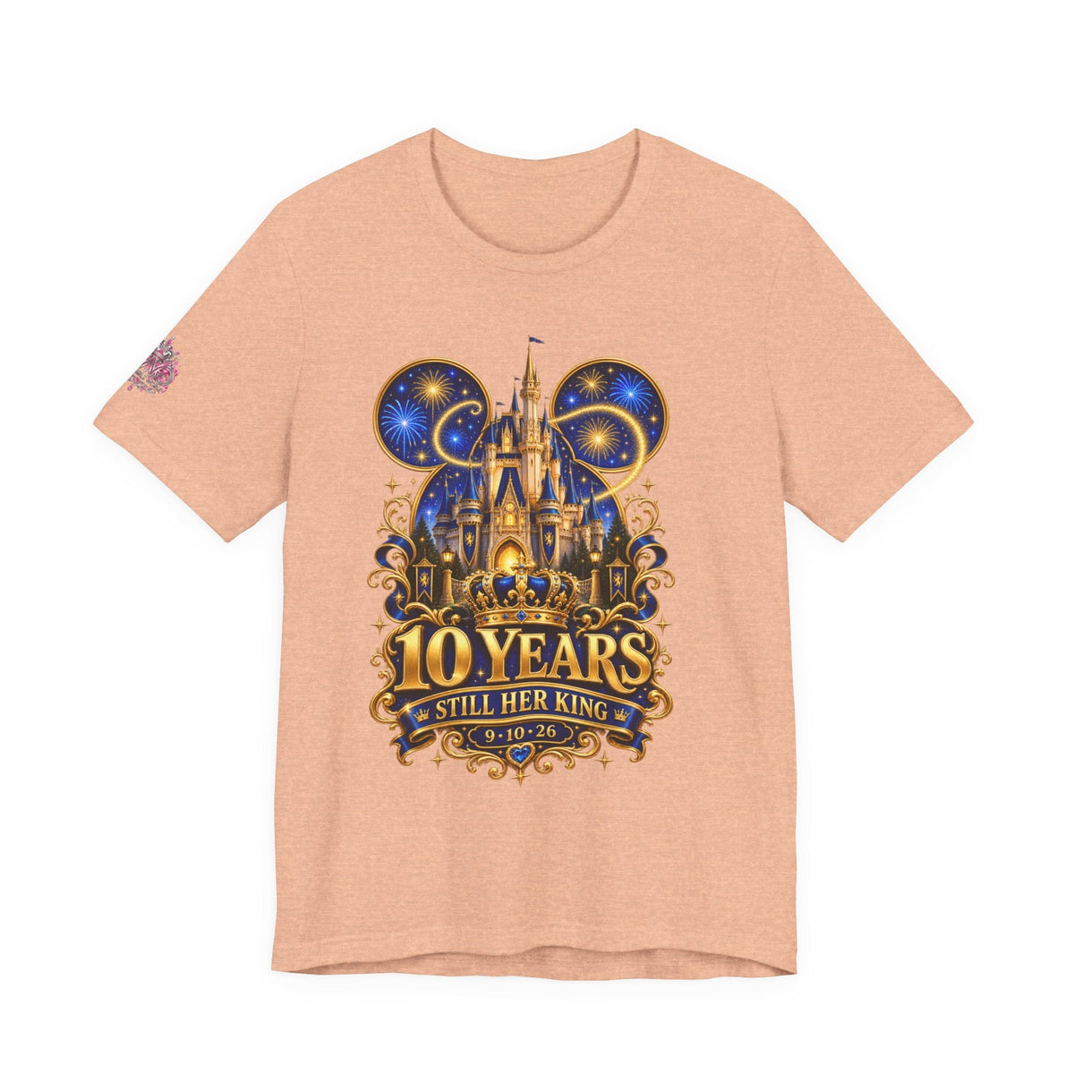 Anniversary Custom T-Shirt — "10 Years Still Her King" Personalized Castle Design - Getmgirlzworld Shop