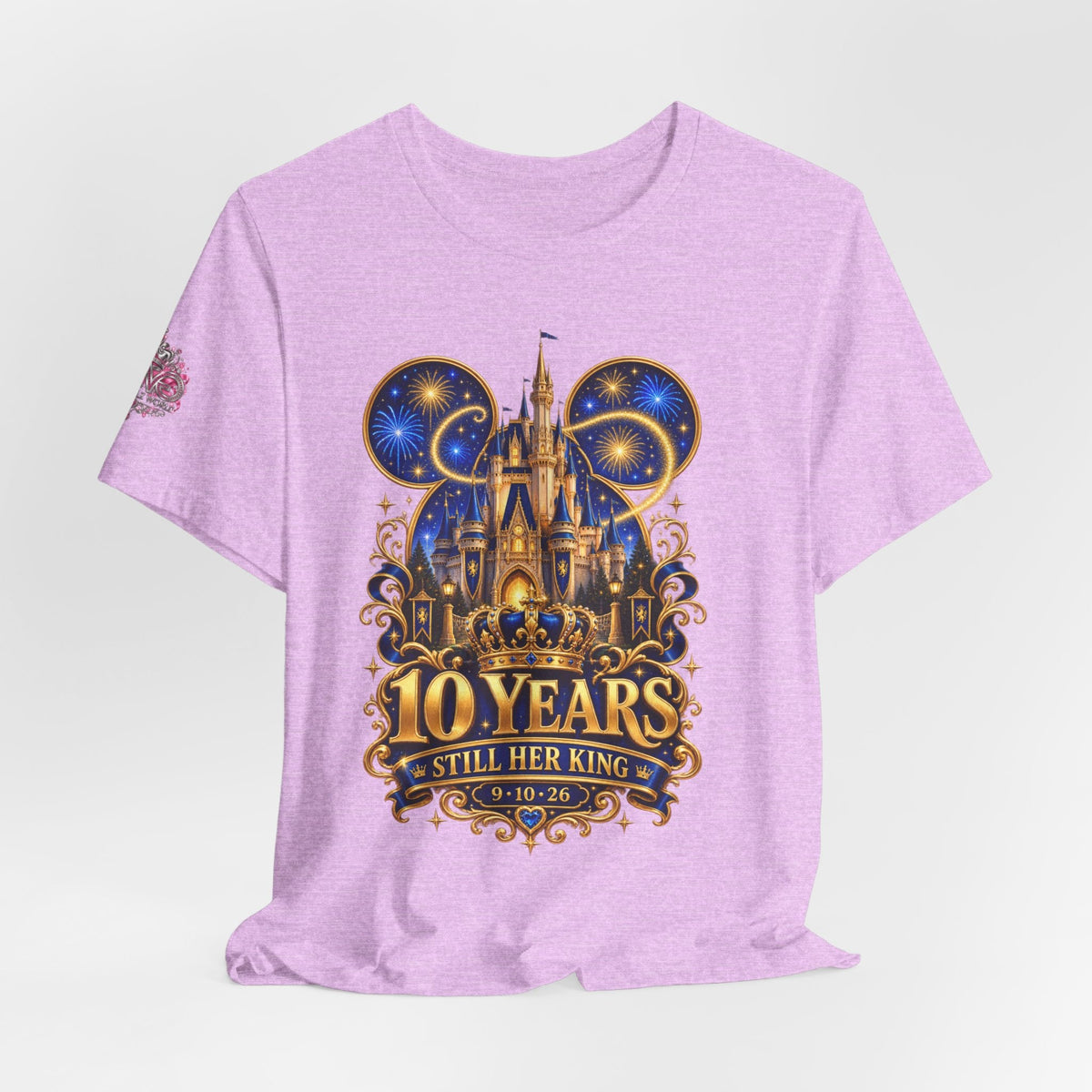 Anniversary Custom T-Shirt — "10 Years Still Her King" Personalized Castle Design - Getmgirlzworld Shop