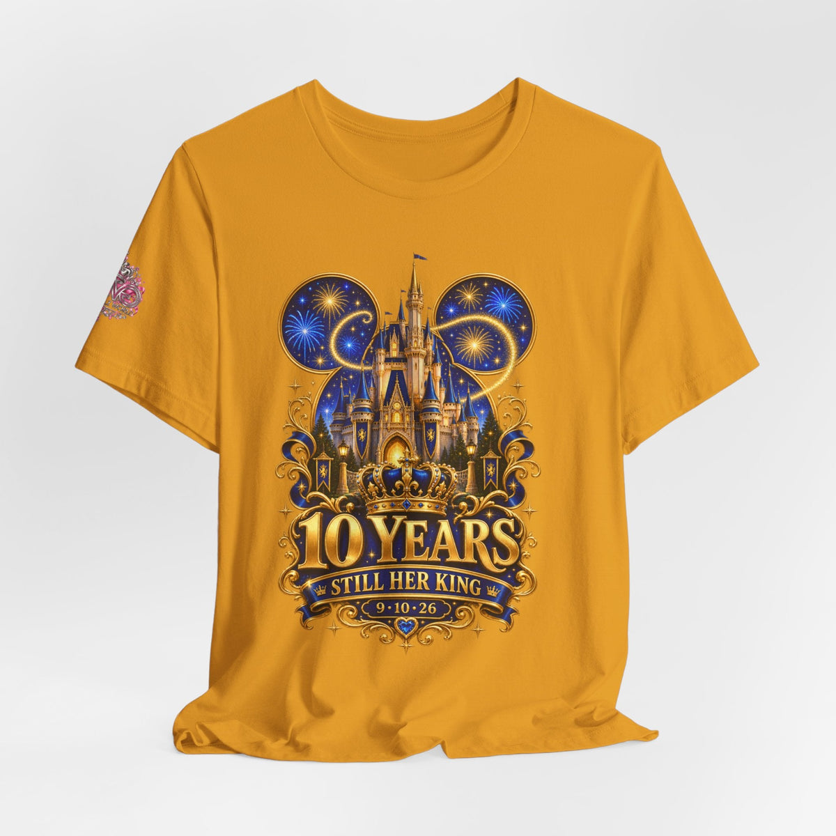 Anniversary Custom T-Shirt — "10 Years Still Her King" Personalized Castle Design - Getmgirlzworld Shop