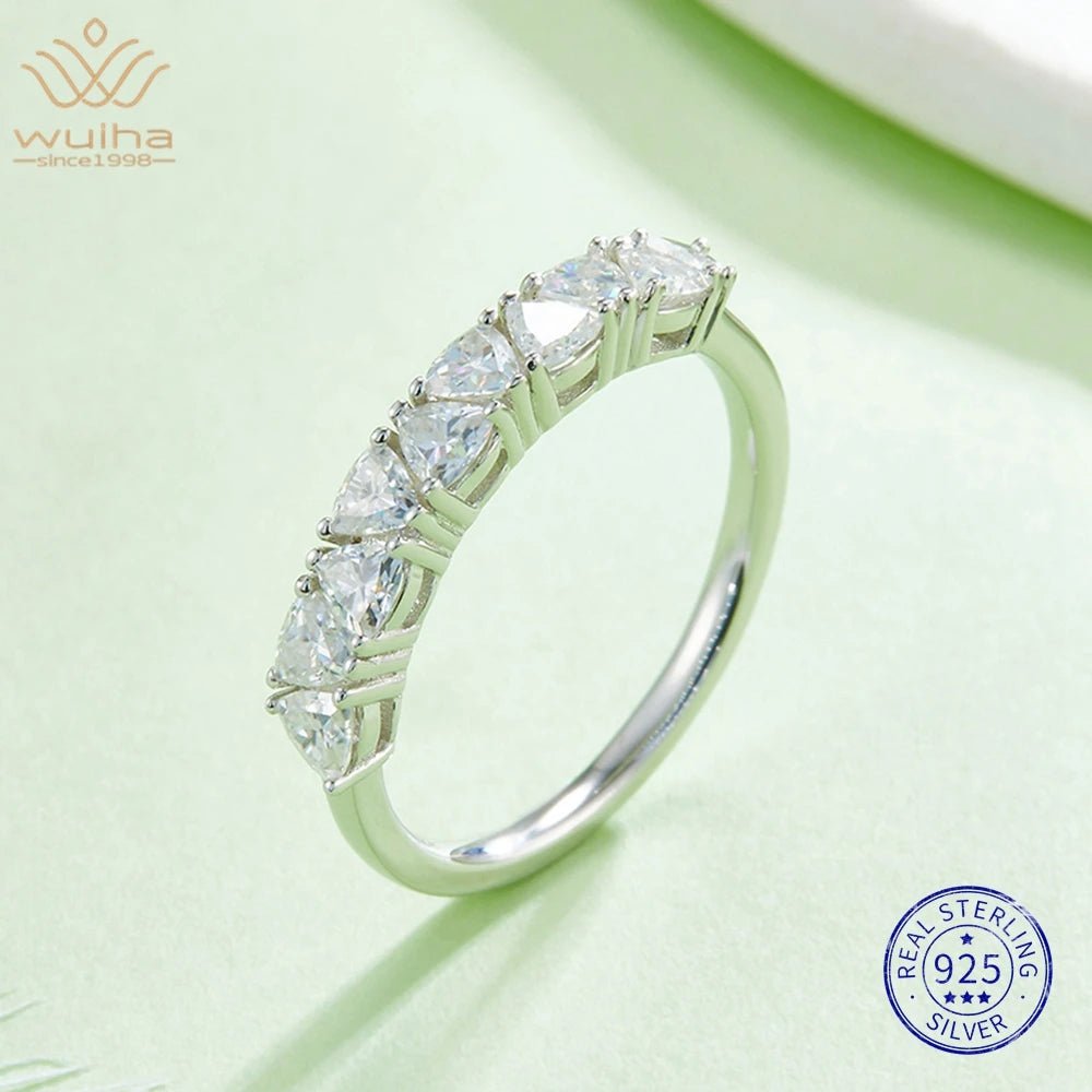 Classic Triangle Cut Moissanite Diamond 18K White Gold Ring - Getmgirlzworld Shop