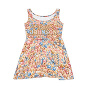 Custom Women's  Gender Reveal Baby Shower Teddy Bear Balloon Skater Dress