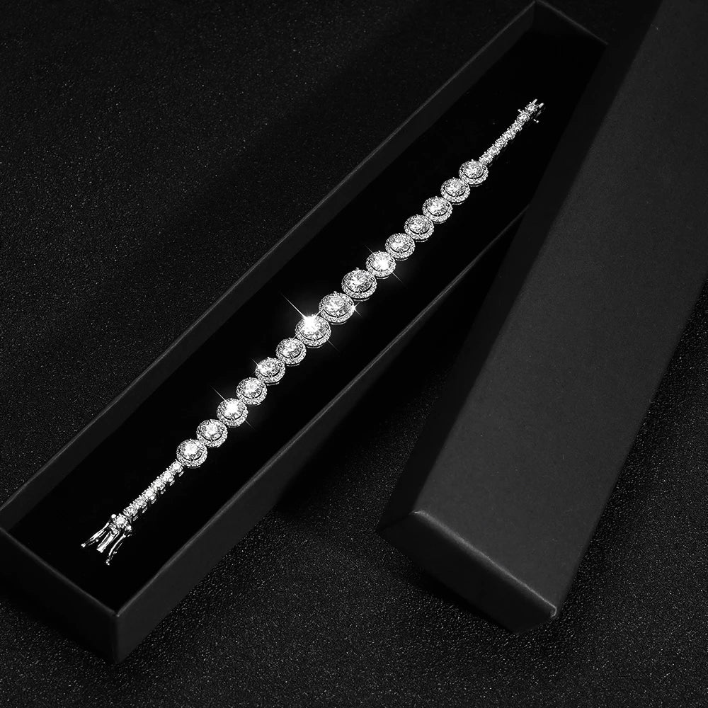 D Color All Moissanite Bracelet For Women S925 Silver Diamond - Getmgirlzworld Shop