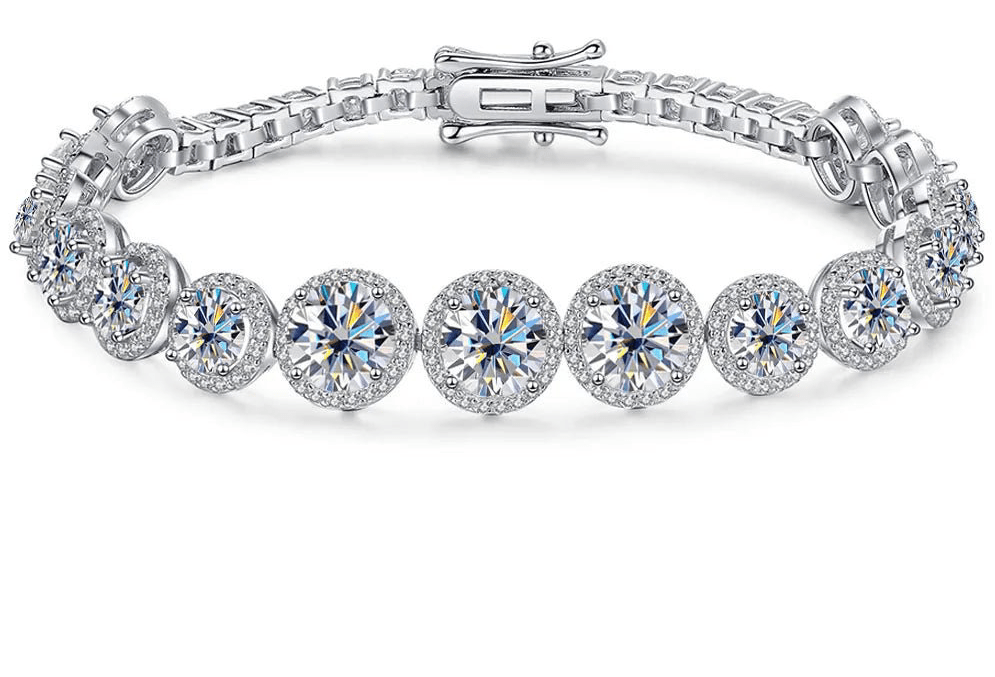 D Color All Moissanite Bracelet For Women S925 Silver Diamond - Getmgirlzworld Shop