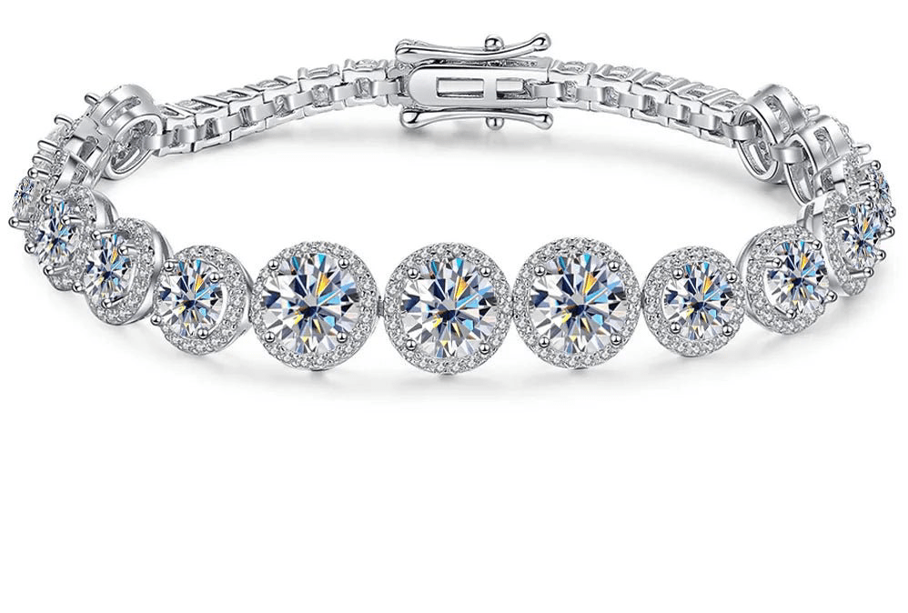 D Color All Moissanite Bracelet For Women S925 Silver Diamond - Getmgirlzworld Shop