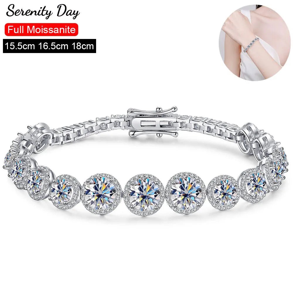 D Color All Moissanite Bracelet For Women S925 Silver Diamond - Getmgirlzworld Shop