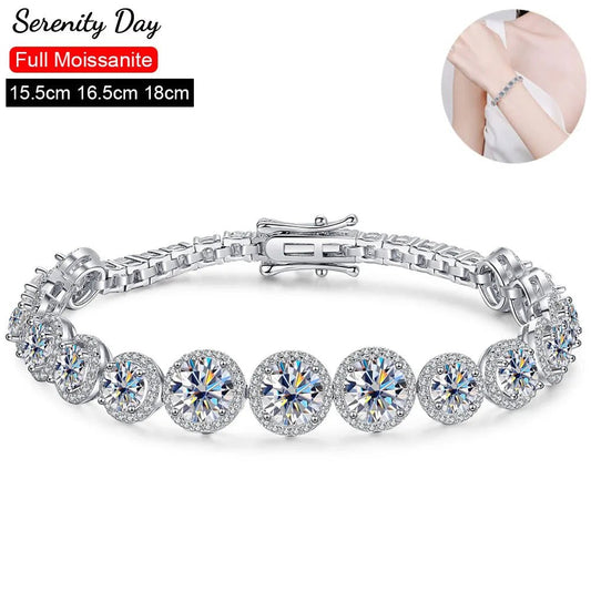 D Color All Moissanite Bracelet For Women S925 Silver Diamond - Getmgirlzworld Shop