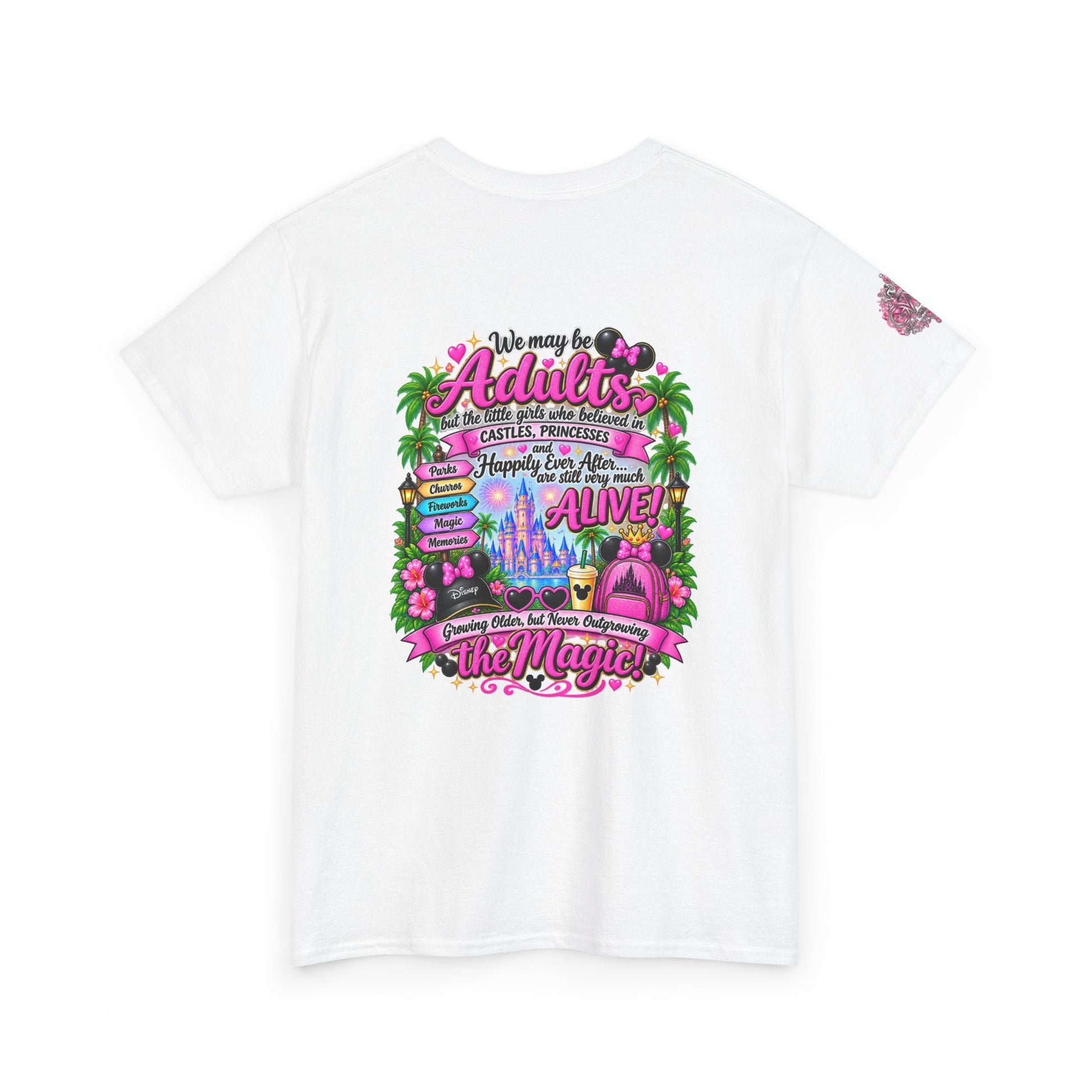 Disney Vacation T‑Shirt — "A Group of Adults Discover Their Inner Child" Pink Castle Tee - Getmgirlzworld Shop