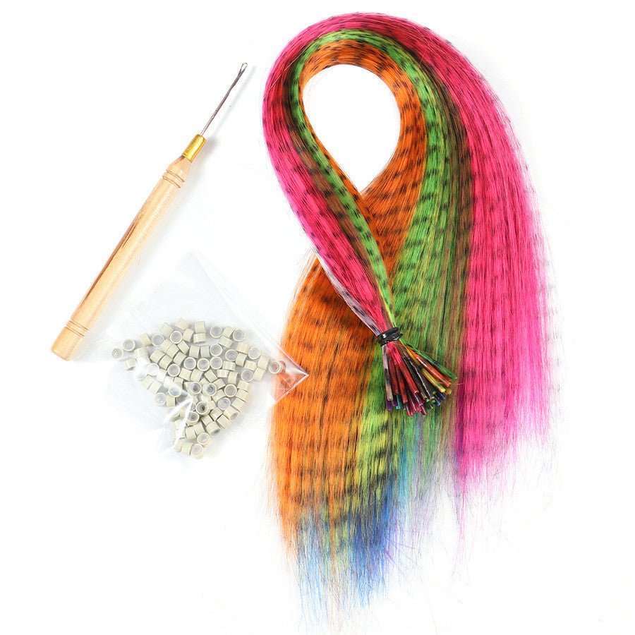 Feather Hair Extensions Color 10 - 60 Set Multicolor - Getmgirlzworld Shop