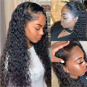 Lace Front Long Curly Wig - Glamorous Synthetic Hair - Get Your Baddie Look!