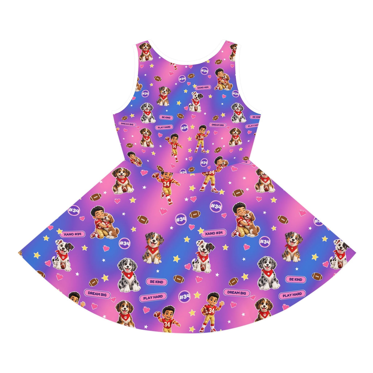 Girls' Sleeveless Sundress – Xano #34 Puppy Pattern - Getmgirlzworld Shop