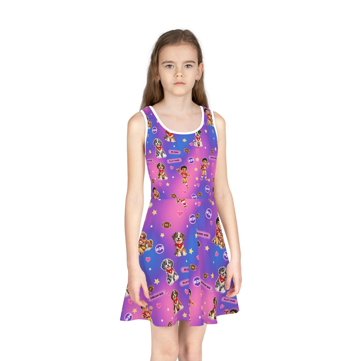 Girls' Sleeveless Sundress – Xano #34 Puppy Pattern - Getmgirlzworld Shop