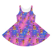 Girls' Sleeveless Sundress – Xano #34 Puppy Pattern