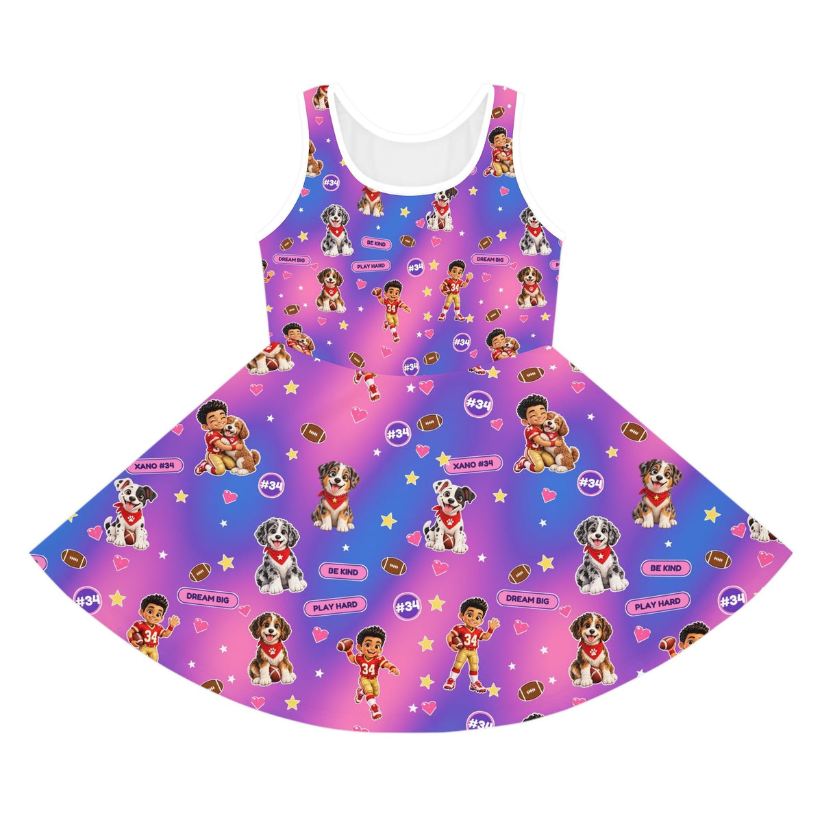 Girls' Sleeveless Sundress – Xano #34 Puppy Pattern - Getmgirlzworld Shop