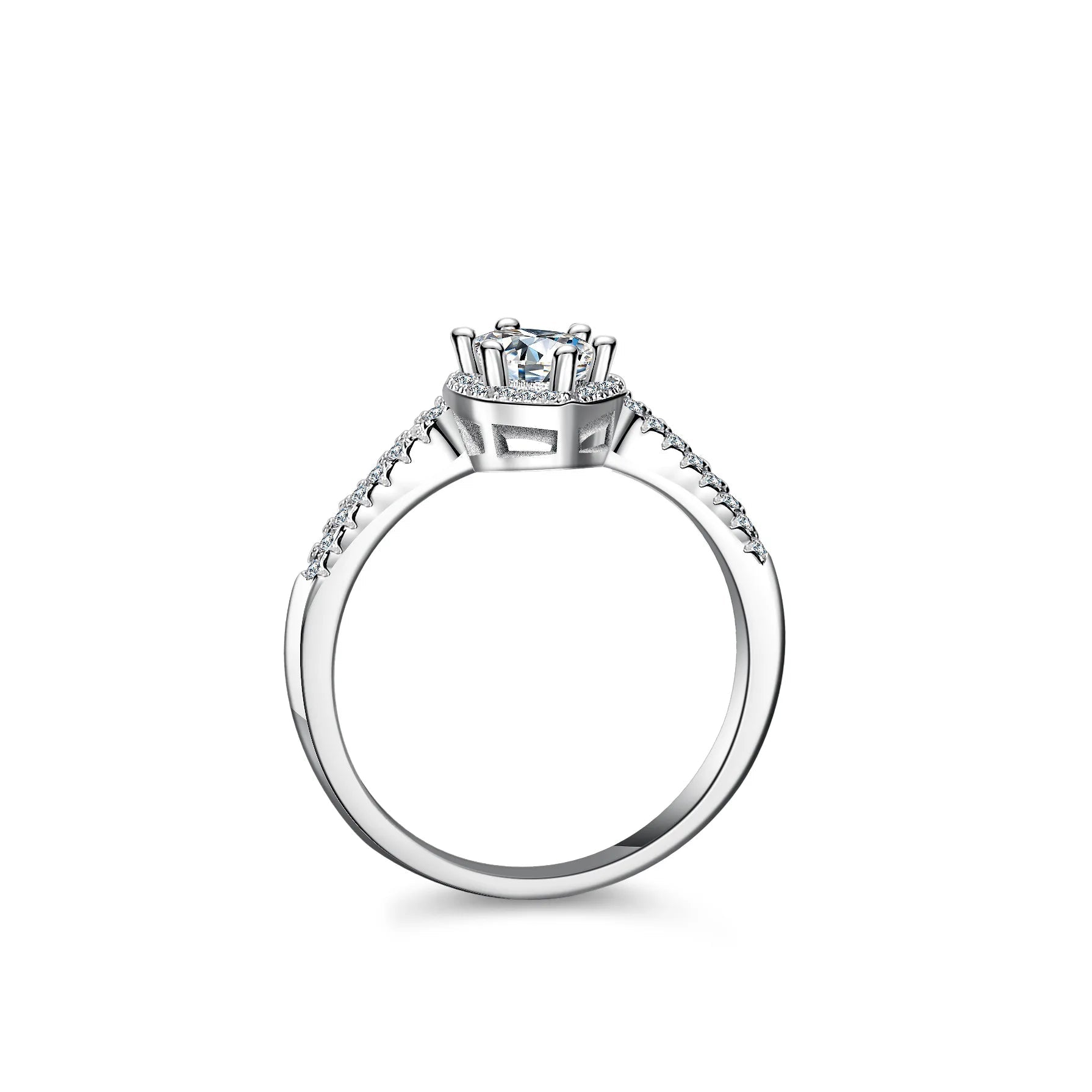 GRA Certified 1CT Horse Cut Moissanite Engagement - Getmgirlzworld Shop