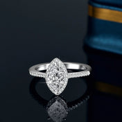 GRA Certified 1CT Horse Cut Moissanite Engagement