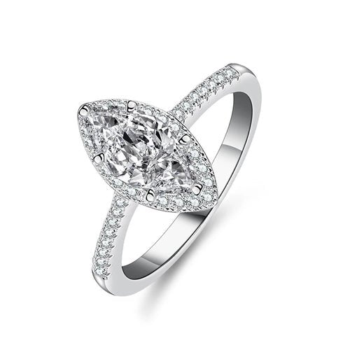 GRA Certified 1CT Horse Cut Moissanite Engagement - Getmgirlzworld Shop