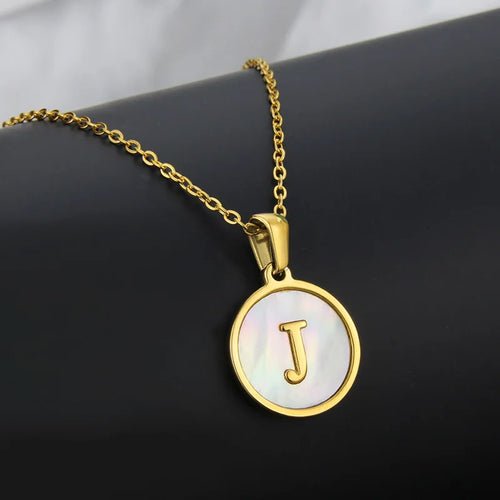 Initial Letter Necklaces for Women Trendy Stainless Steel Circle - Getmgirlzworld Shop