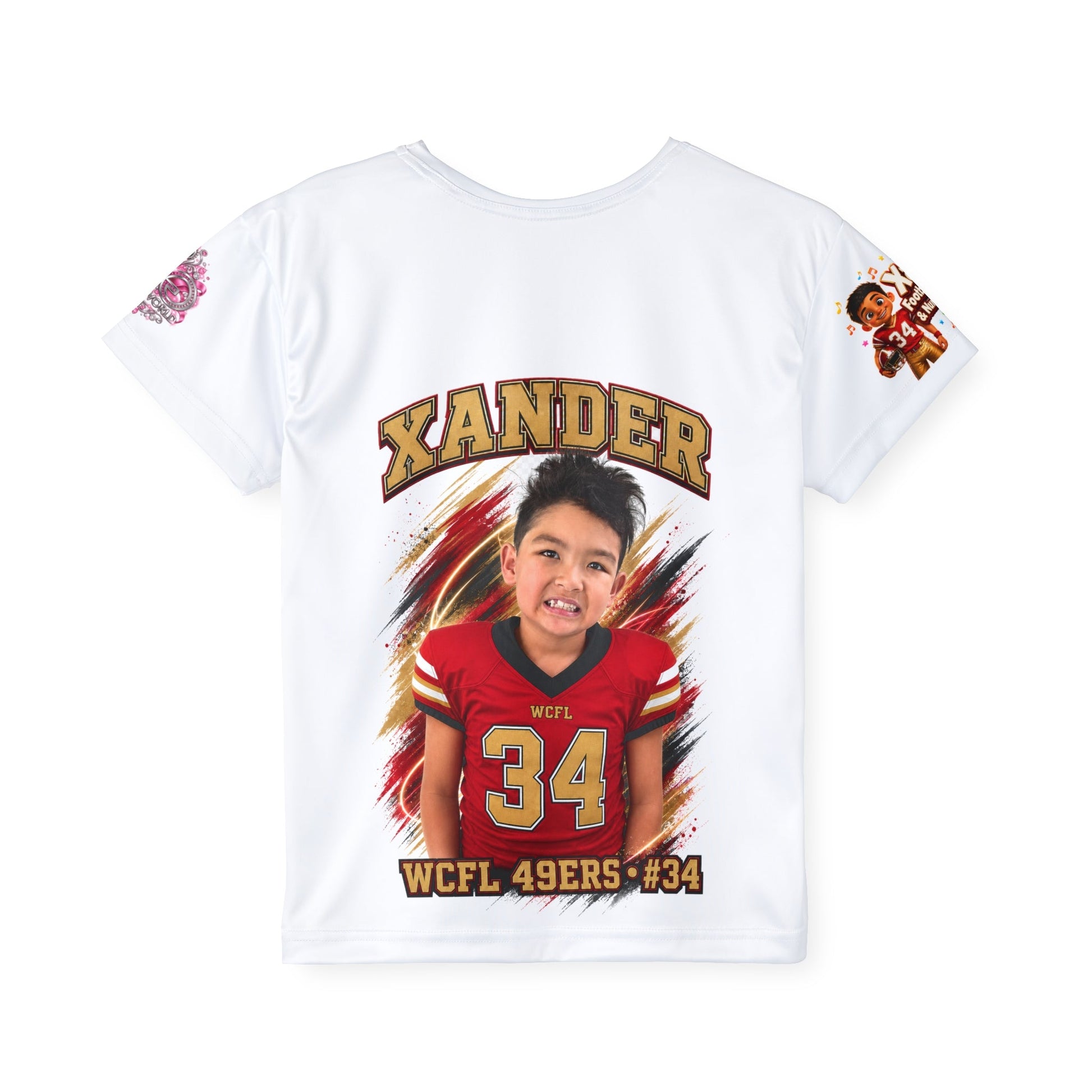 Kids Jersey — WCFL 49ers Custom Name & Number (34) Sports Tee - Getmgirlzworld Shop
