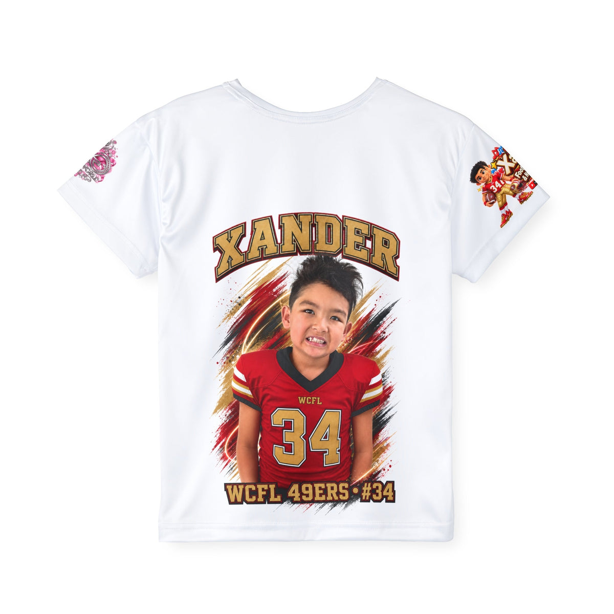 Kids Jersey — WCFL 49ers Custom Name & Number (34) Sports Tee - Getmgirlzworld Shop