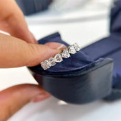 Luxury 4*4mm Heart Full Moissanite Ring For Women 925 Sterling Silver