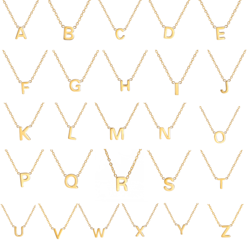 Minimalist Initial A - Z Letter Necklace For Women Alphabet - Getmgirlzworld Shop