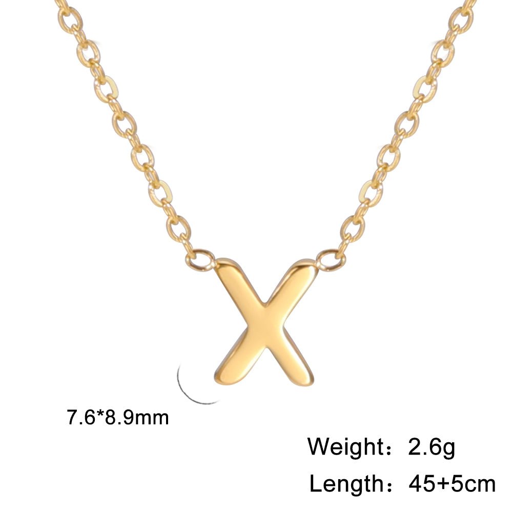 Minimalist Initial A - Z Letter Necklace For Women Alphabet - Getmgirlzworld Shop