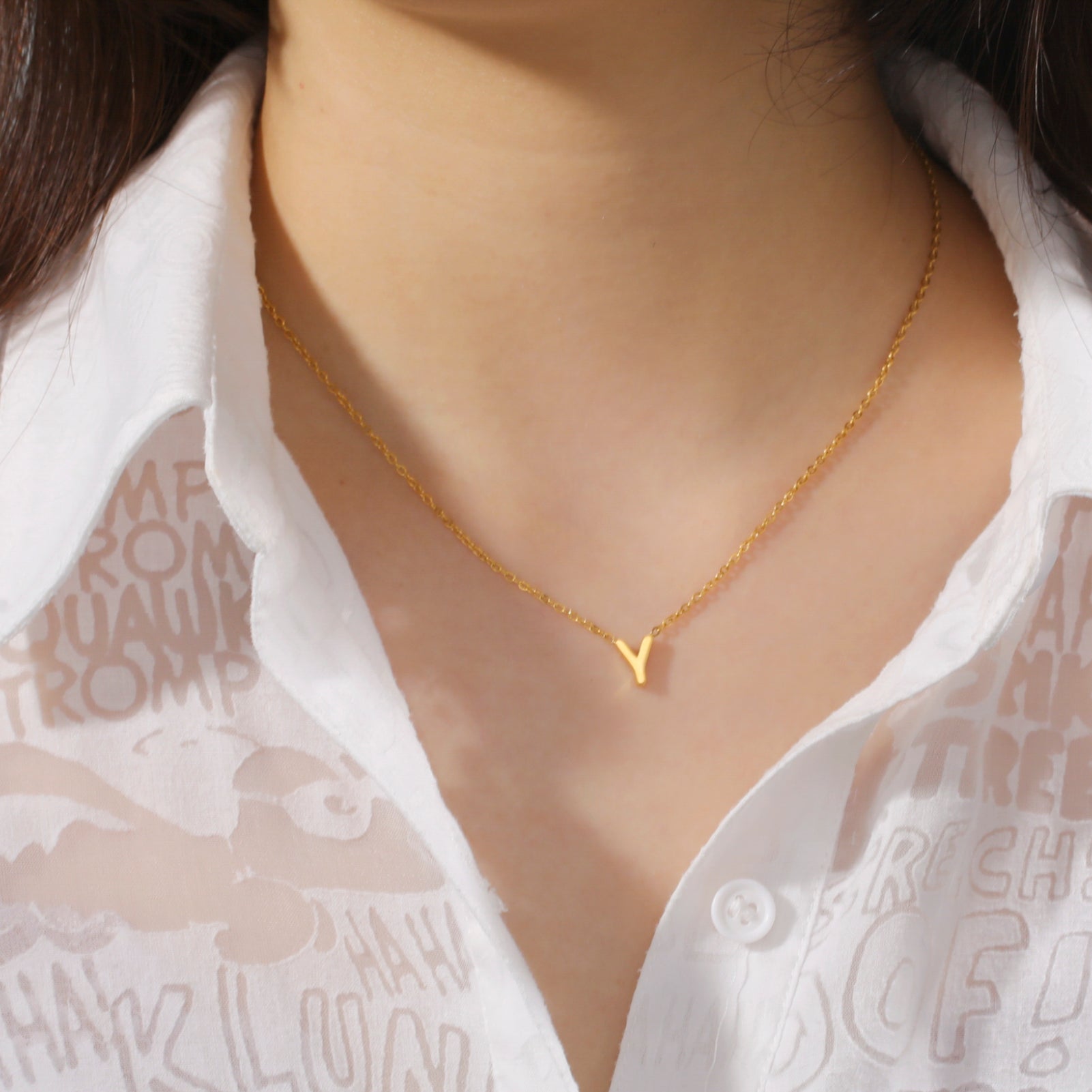Minimalist Initial A - Z Letter Necklace For Women Alphabet - Getmgirlzworld Shop