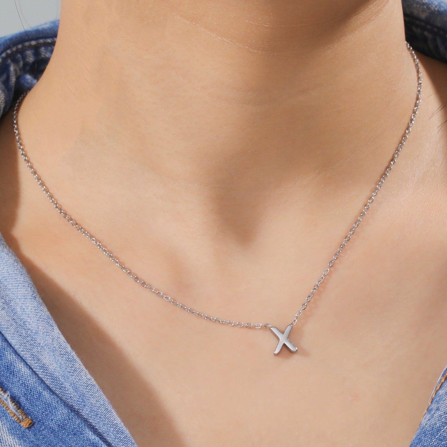 Minimalist Initial A - Z Letter Necklace For Women Alphabet - Getmgirlzworld Shop