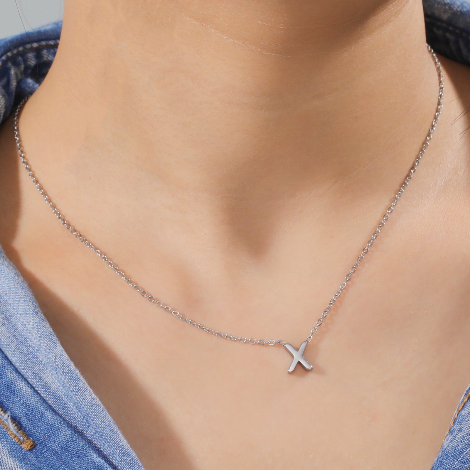 Minimalist Initial A - Z Letter Necklace For Women Alphabet - Getmgirlzworld Shop