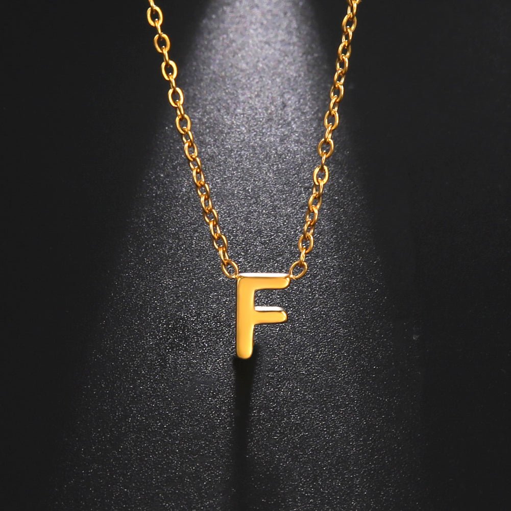 Minimalist Initial A - Z Letter Necklace For Women Alphabet - Getmgirlzworld Shop