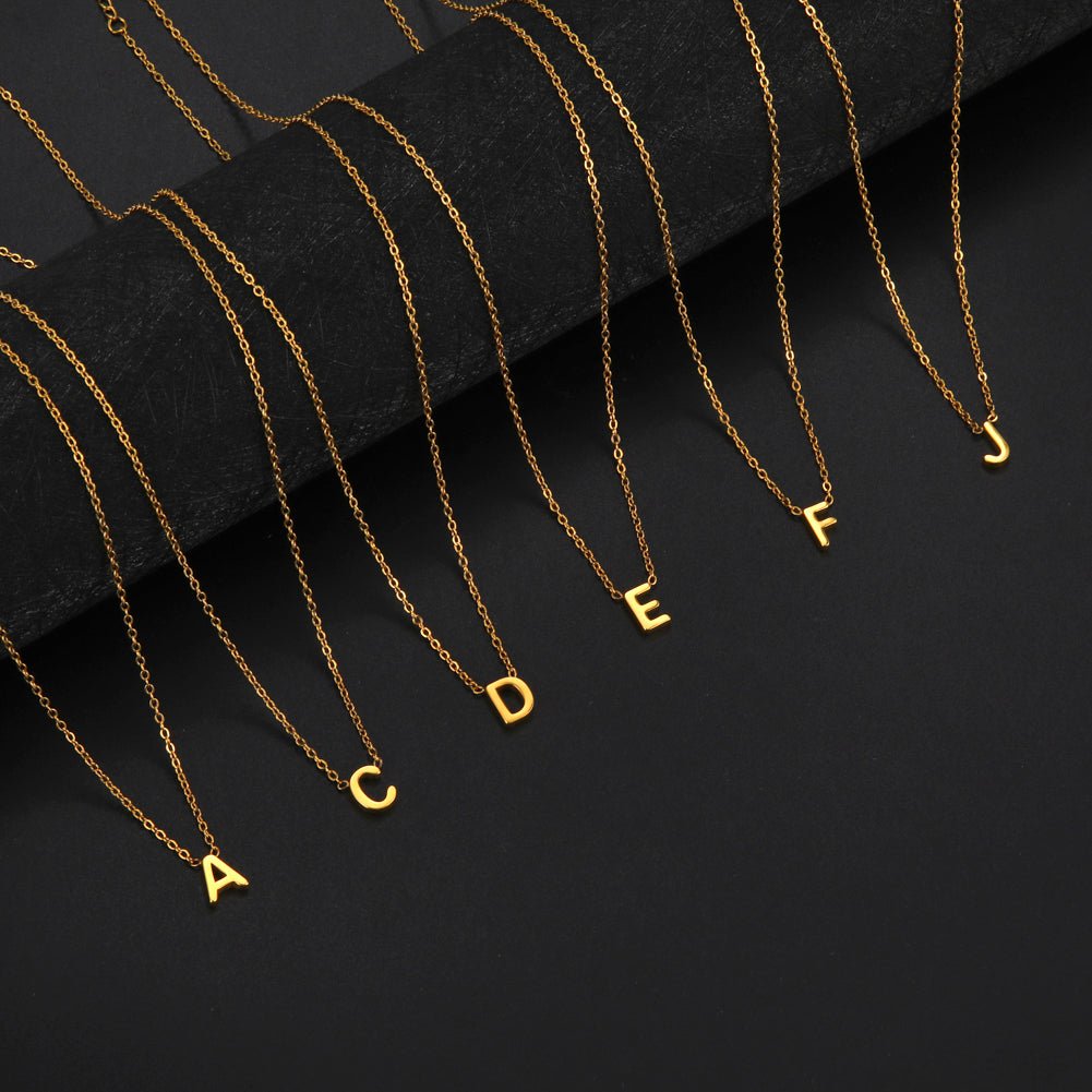 Minimalist Initial A - Z Letter Necklace For Women Alphabet - Getmgirlzworld Shop