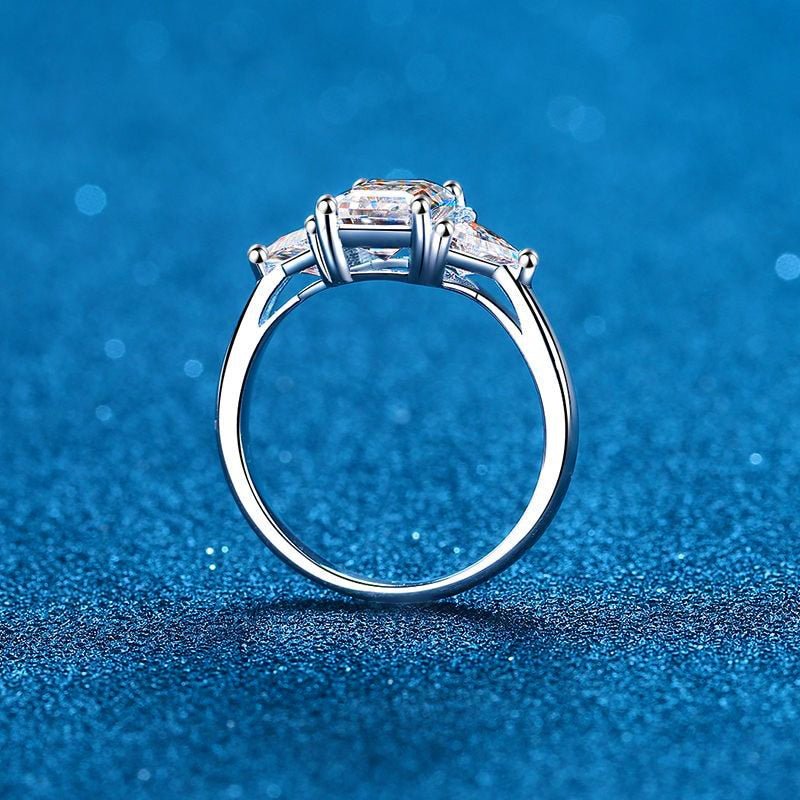 Moissanite Wedding Band Diamond Engagement Ring | Radiant Style - Getmgirlzworld Shop