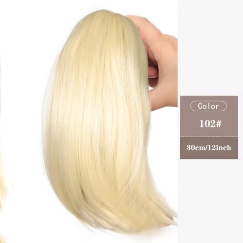 MSTN Synthetic Short Ponytail 12 Inch Claw Clip Micro Curl Hair - Getmgirlzworld Shop