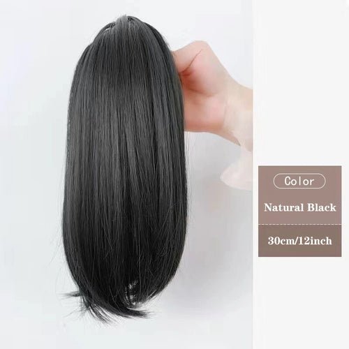 MSTN Synthetic Short Ponytail 12 Inch Claw Clip Micro Curl Hair - Getmgirlzworld Shop