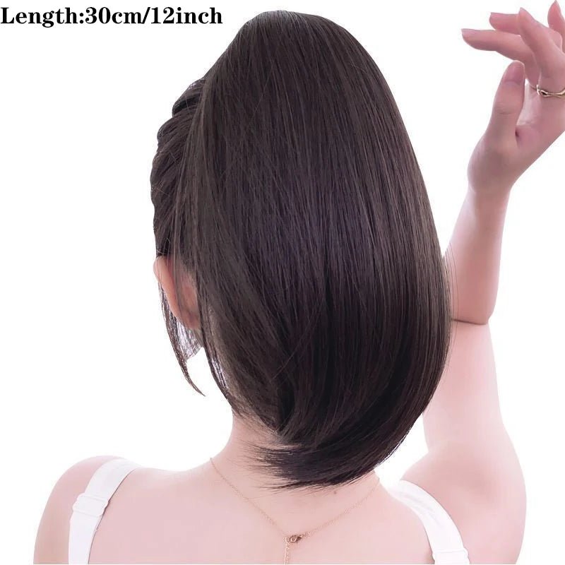 MSTN Synthetic Short Ponytail 12 Inch Claw Clip Micro Curl Hair - Getmgirlzworld Shop