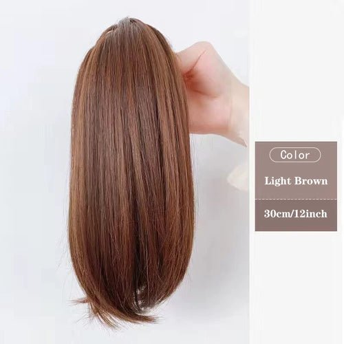 MSTN Synthetic Short Ponytail 12 Inch Claw Clip Micro Curl Hair - Getmgirlzworld Shop