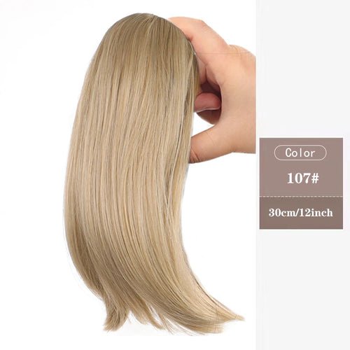 MSTN Synthetic Short Ponytail 12 Inch Claw Clip Micro Curl Hair - Getmgirlzworld Shop