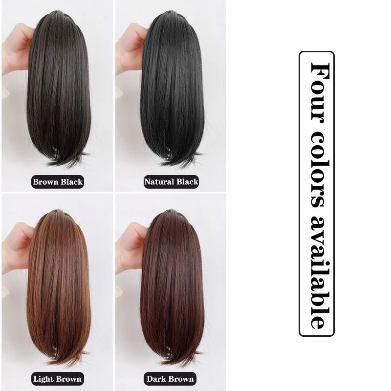 MSTN Synthetic Short Ponytail 12 Inch Claw Clip Micro Curl Hair - Getmgirlzworld Shop
