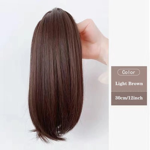 MSTN Synthetic Short Ponytail 12 Inch Claw Clip Micro Curl Hair - Getmgirlzworld Shop