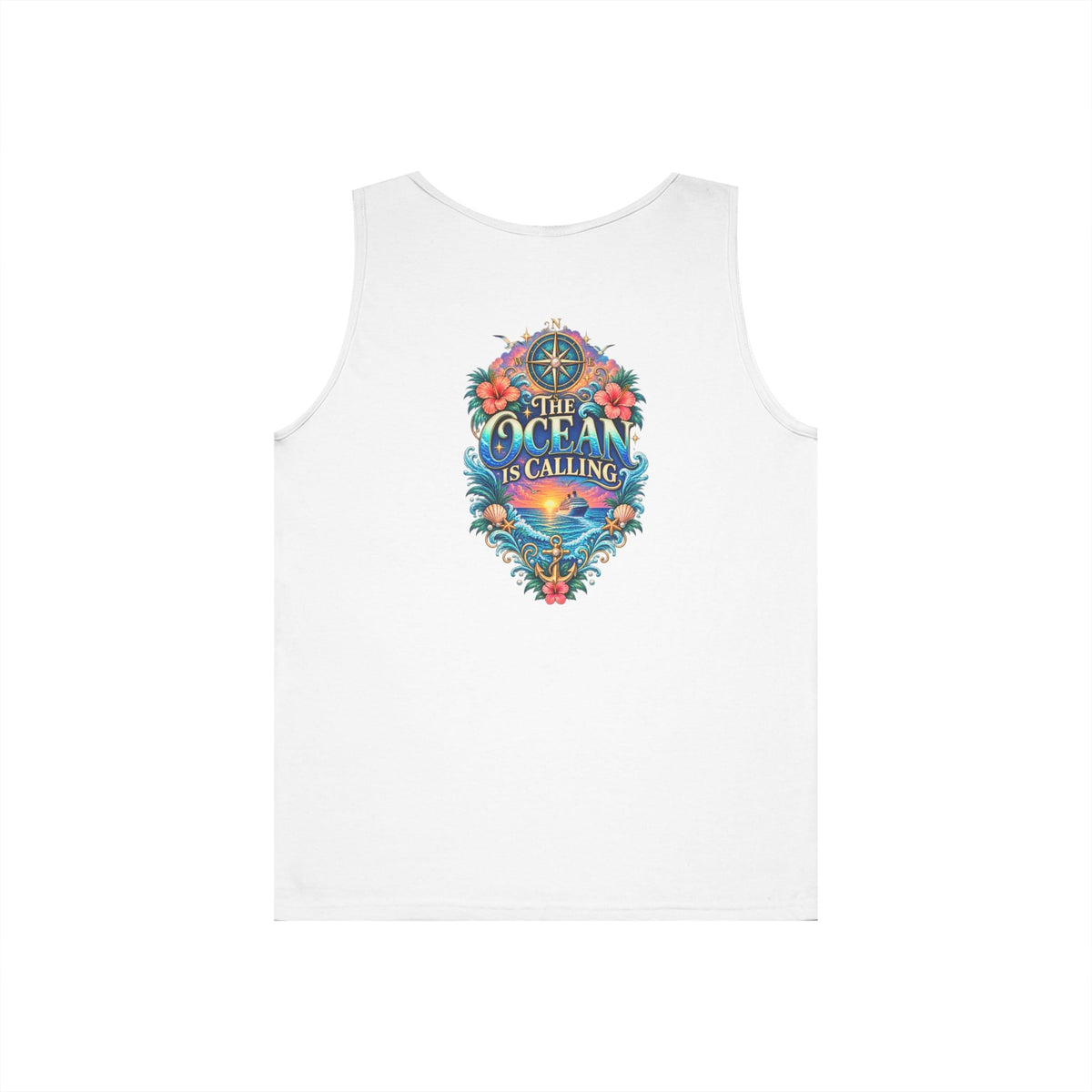 Ocean Adventure Tank - "See the Line Where the Sky Meets the Sea" Nautical Graphic Tank Top - Getmgirlzworld Shop