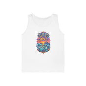 Ocean Adventure Tank - "See the Line Where the Sky Meets the Sea" Nautical Graphic Tank Top